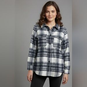 George Plaid Cardigan Jacket Button Down Size Medium